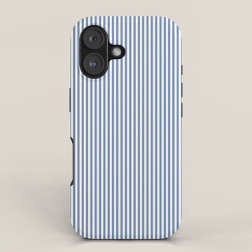Blue Seersucker Stripe iPhone Case