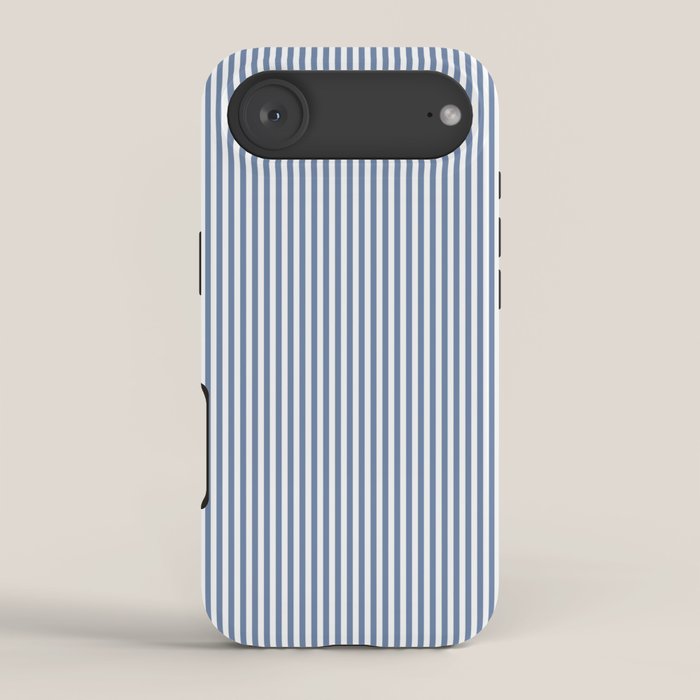 Blue Seersucker Stripe iPhone Case