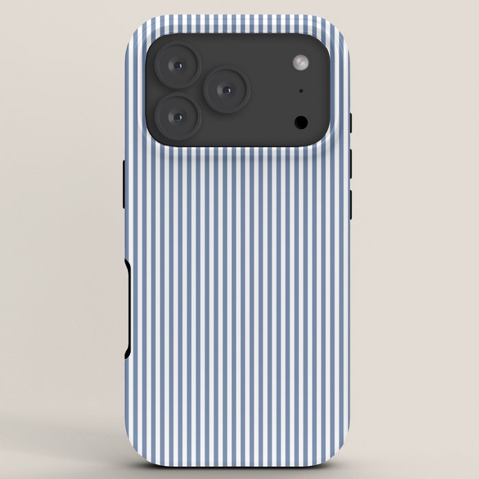 Blue Seersucker Stripe iPhone Case