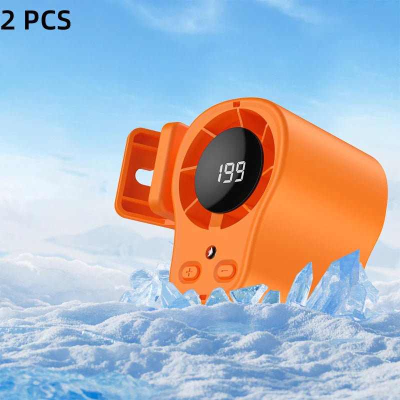 🚗 50% OFF NOW! ❄️ Hands-free Fan with LED Display – Powerful Cooling & Stable Attachment – Portable Essential 🔋