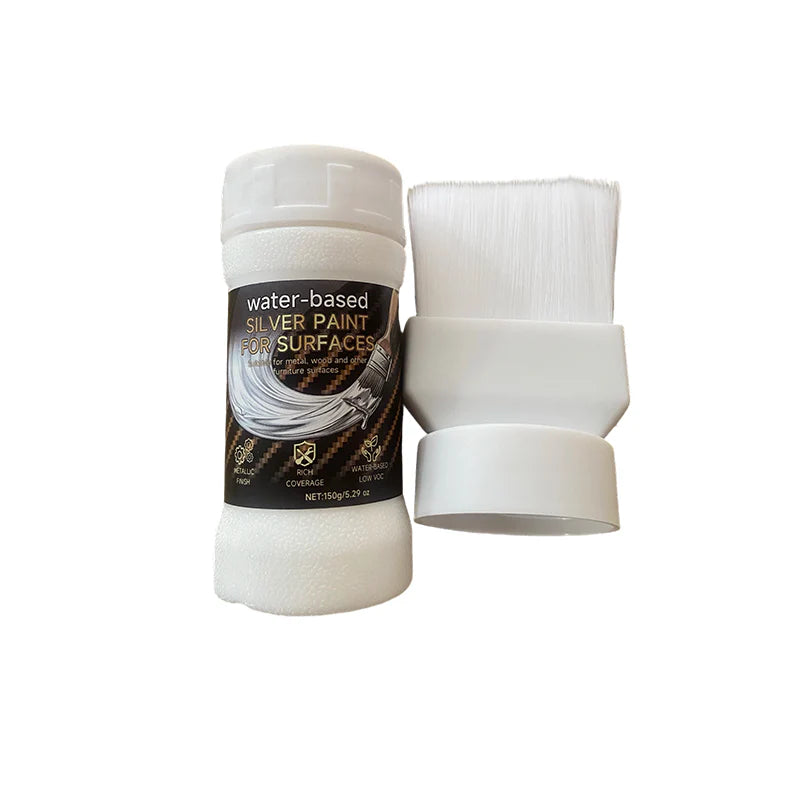 Water-Based Silver Paint for Metal & Wood