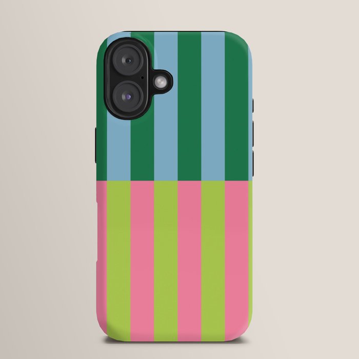 Vibrant Stripe Design: Modern Colorful Pattern for Dynamic Visuals iPhone Case