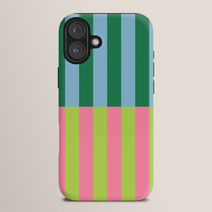 Vibrant Stripe Design: Modern Colorful Pattern for Dynamic Visuals iPhone Case