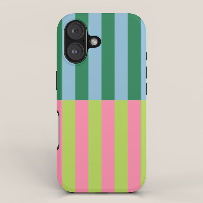 Vibrant Stripe Design: Modern Colorful Pattern for Dynamic Visuals iPhone Case