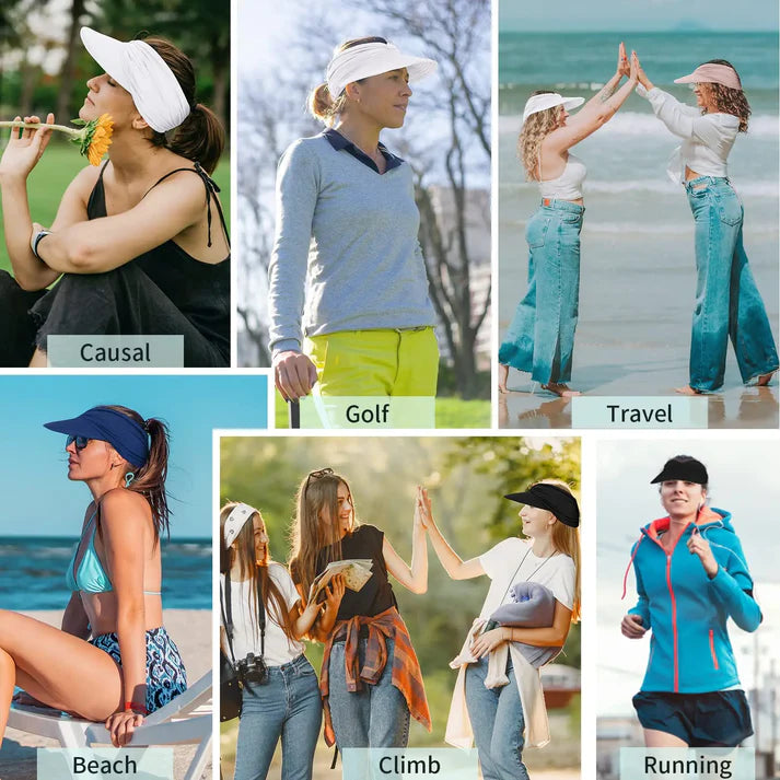 🔥Women's visor cap with UPF 50+ UV protection