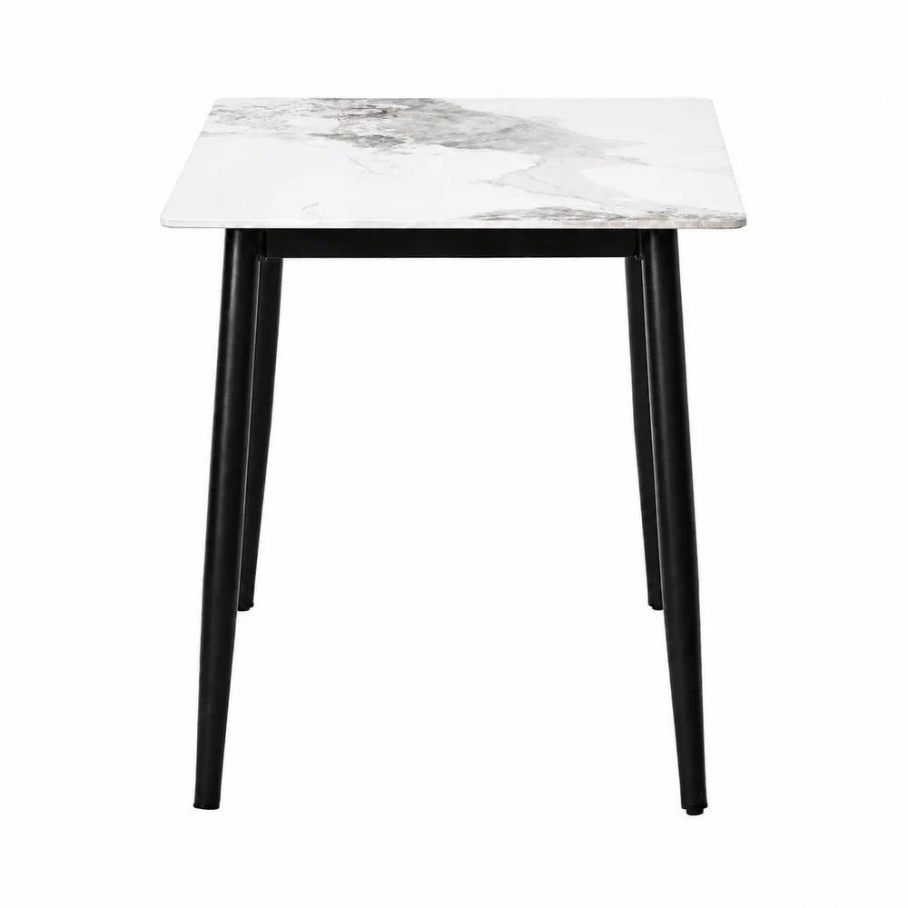 At Performance See all products Kitchen / Dining Room Table Set with 4 Chairs, Gray Sintered Stone Top and Velvet, 120x70 cm