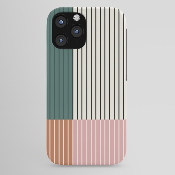 Color Block Line Abstract V Colorful Retro iPhone Case