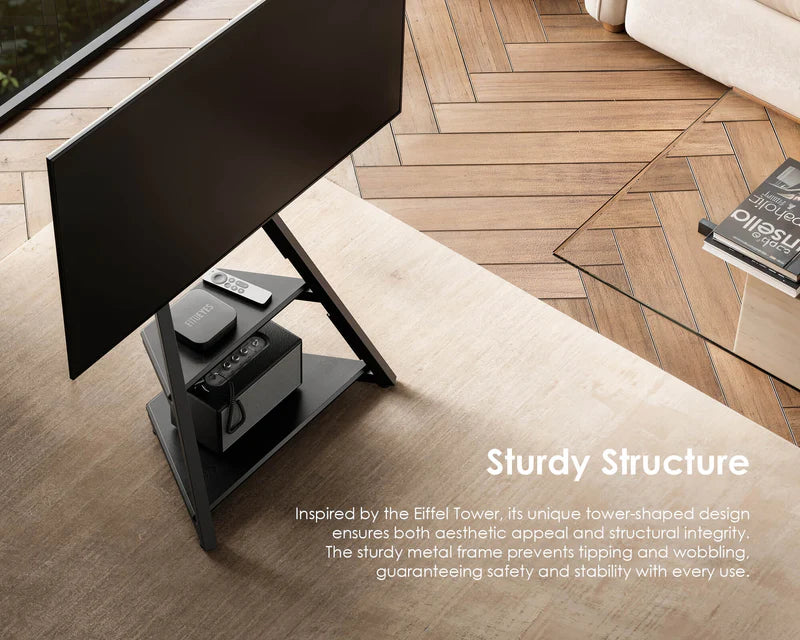 Eiffel FT65 Floor TV Stand with Wheels