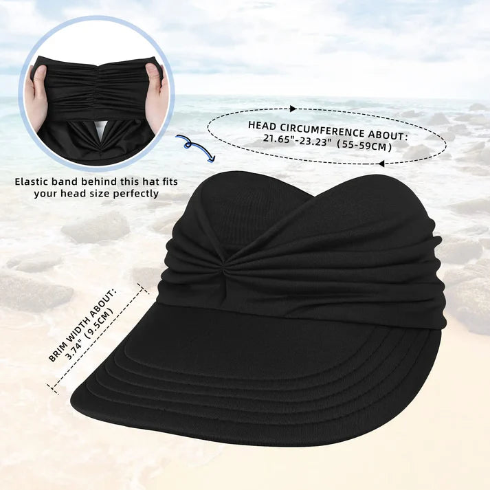 🔥Women's visor cap with UPF 50+ UV protection