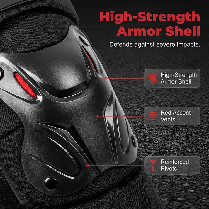 🏍️ NOW 50% OFF! 🛡️ Motorcycle knee and elbow pads – Shock-resistant, adjustable straps and breathable padding – essential for safety while riding a motorcycle, skating, or cycling 💪