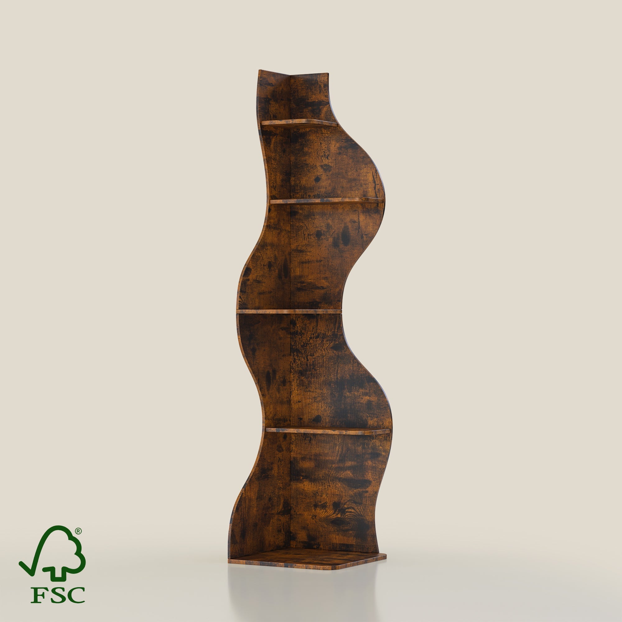 YOWOS Flamenco Wave Display Shelf 69.4″H