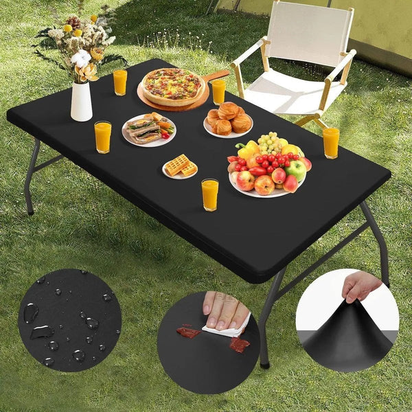 🌸✨Tablecloth made of elastic material, suitable for tables with a length of 4 feet/6 feet/8 feet