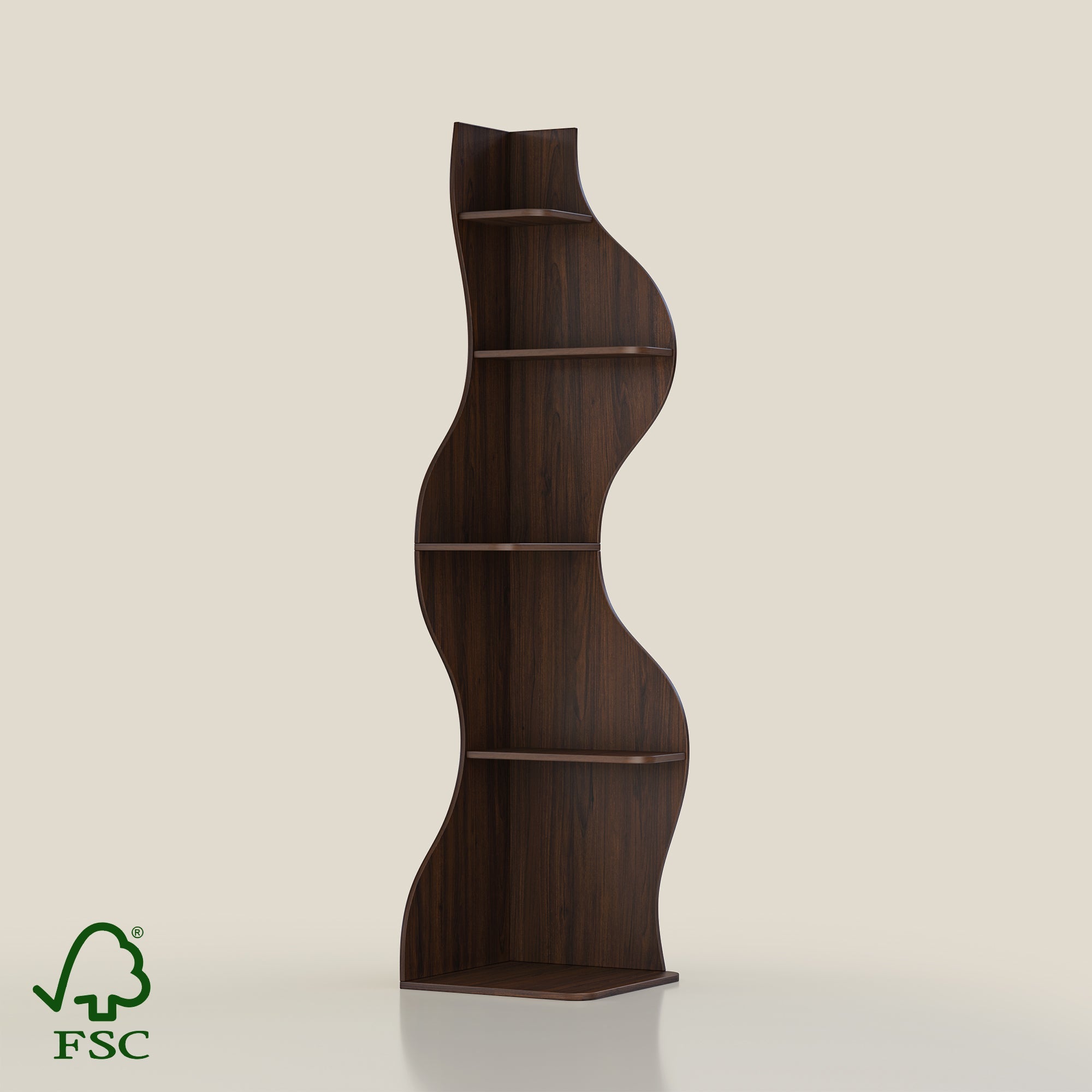 YOWOS Flamenco Wave Display Shelf 69.4″H