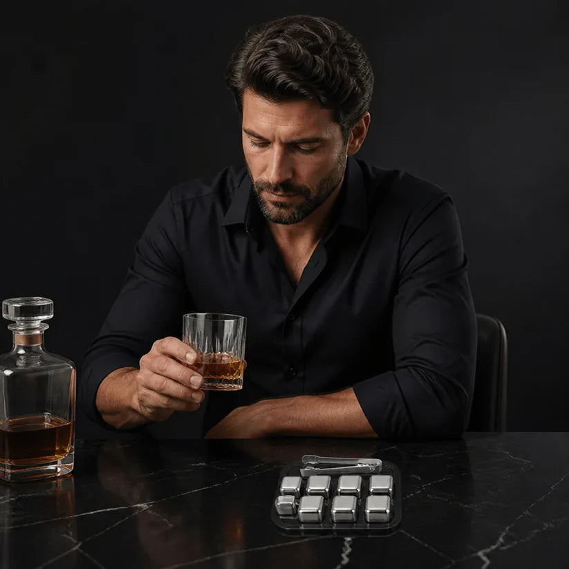 Practical stainless steel ice cube trays – Reusable cooling set for cold drinks