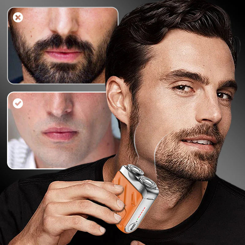⚡🪒 Men's Mini Electric Shaver – Portable, cordless & IPX7 waterproof. Perfect for travel, office & car!
