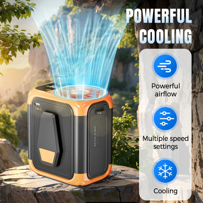 Multifunctional portable outdoor fan