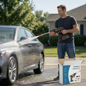 HydroClean PRO | 21V Cordless Electric Pressure Washer | 50 Bar Portable with Battery
