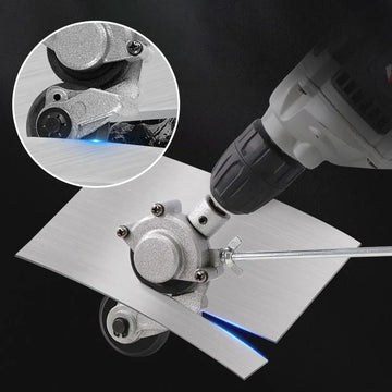 Electric drill with sheet metal cutter