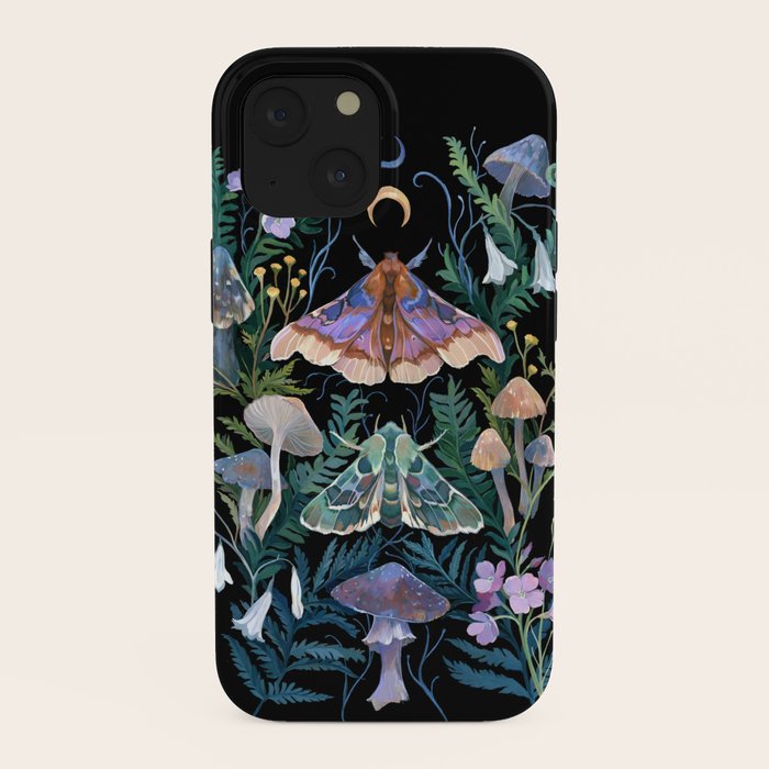 Sphinx Moth Moon Garden iPhone Case