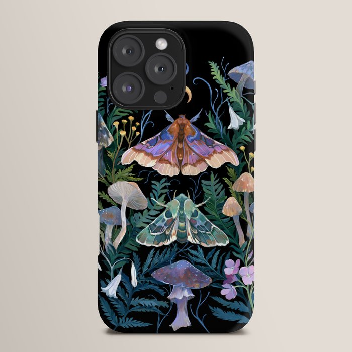 Sphinx Moth Moon Garden iPhone Case