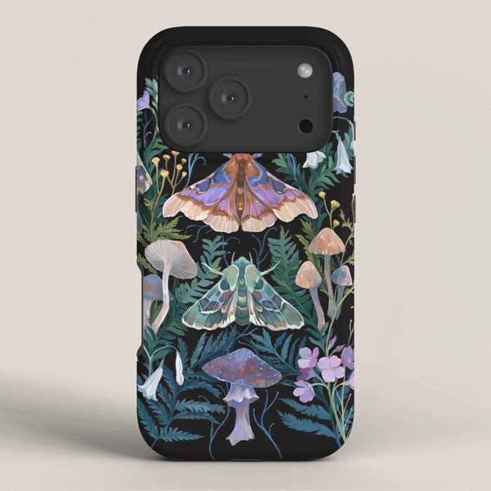 Sphinx Moth Moon Garden iPhone Case