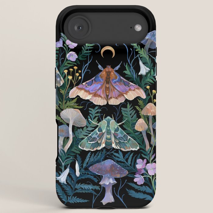 Sphinx Moth Moon Garden iPhone Case