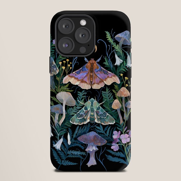 Sphinx Moth Moon Garden iPhone Case