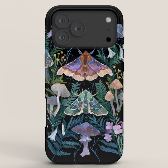 Sphinx Moth Moon Garden iPhone Case