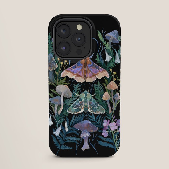 Sphinx Moth Moon Garden iPhone Case