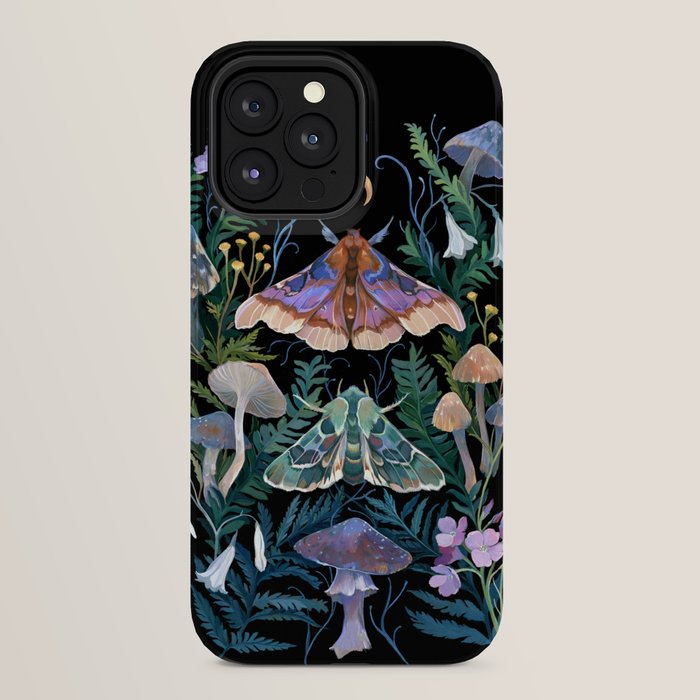 Sphinx Moth Moon Garden iPhone Case