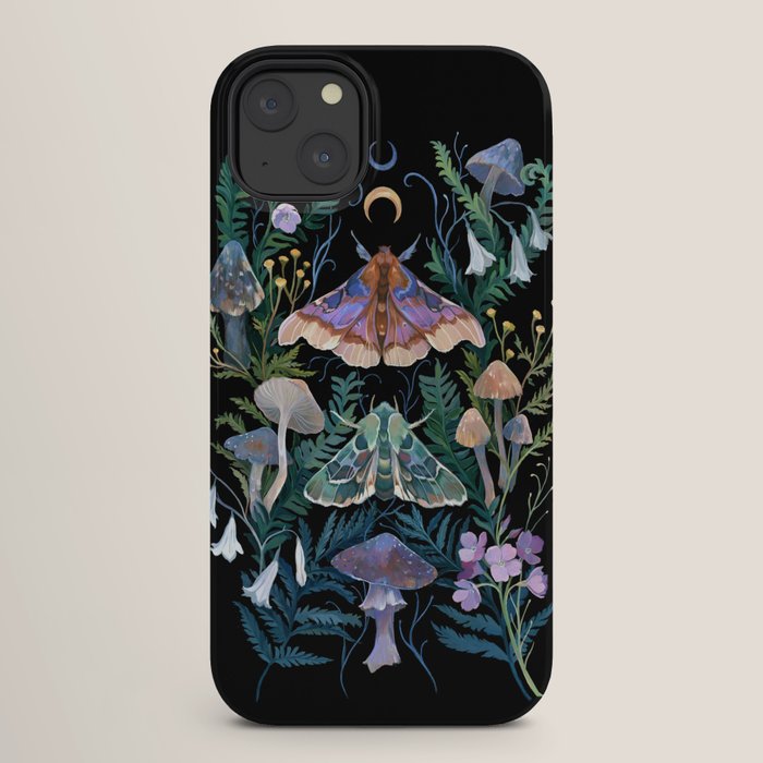 Sphinx Moth Moon Garden iPhone Case