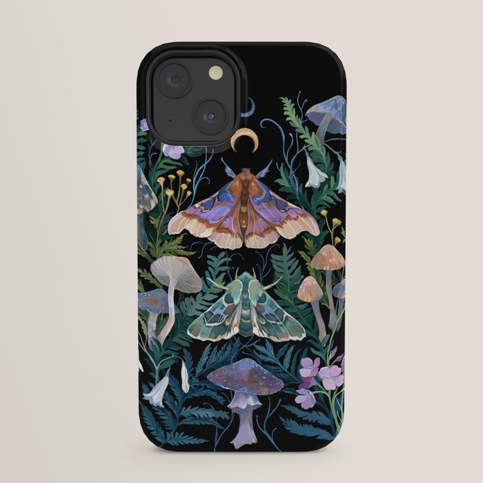 Sphinx Moth Moon Garden iPhone Case