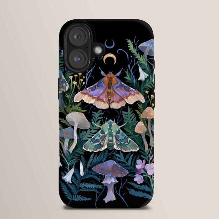 Sphinx Moth Moon Garden iPhone Case