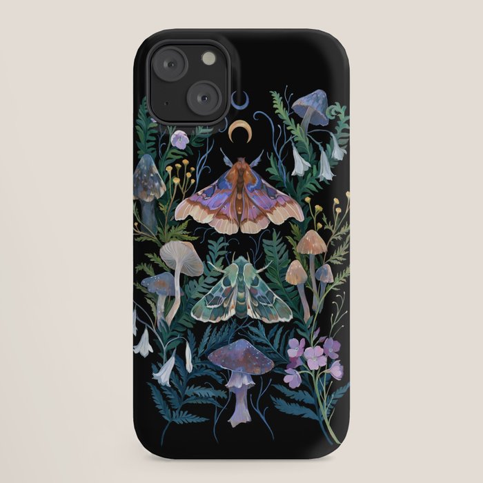 Sphinx Moth Moon Garden iPhone Case
