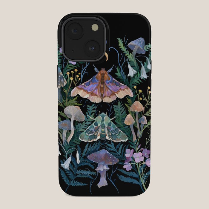 Sphinx Moth Moon Garden iPhone Case