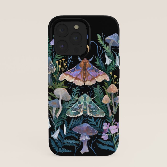 Sphinx Moth Moon Garden iPhone Case
