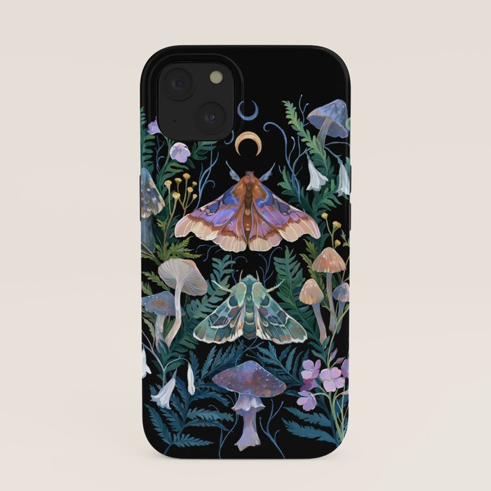Sphinx Moth Moon Garden iPhone Case