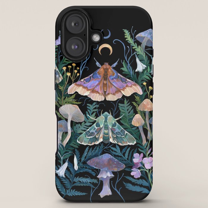 Sphinx Moth Moon Garden iPhone Case