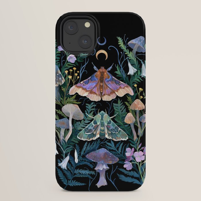 Sphinx Moth Moon Garden iPhone Case