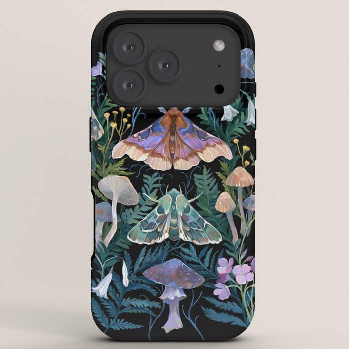 Sphinx Moth Moon Garden iPhone Case