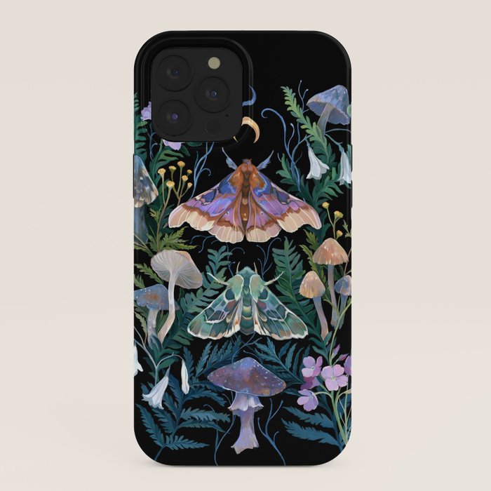 Sphinx Moth Moon Garden iPhone Case