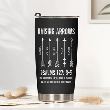 Raising Arrows Personalized Tumbler, Christian Father's Day Gift For Dad