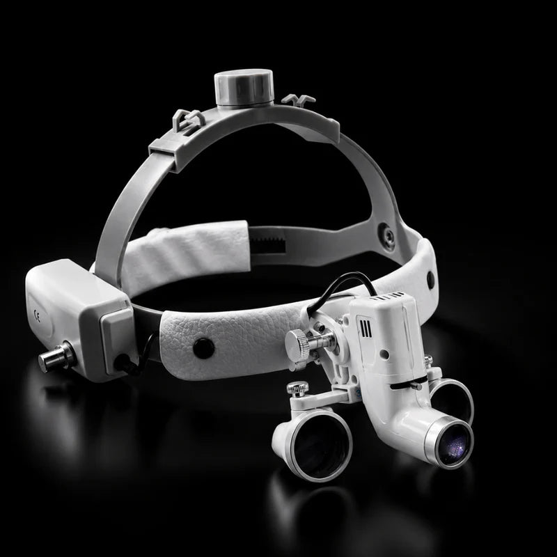 Dental Surgical Loupes 2.5X/3.5X with 5W LED Headlight + Extra Battery