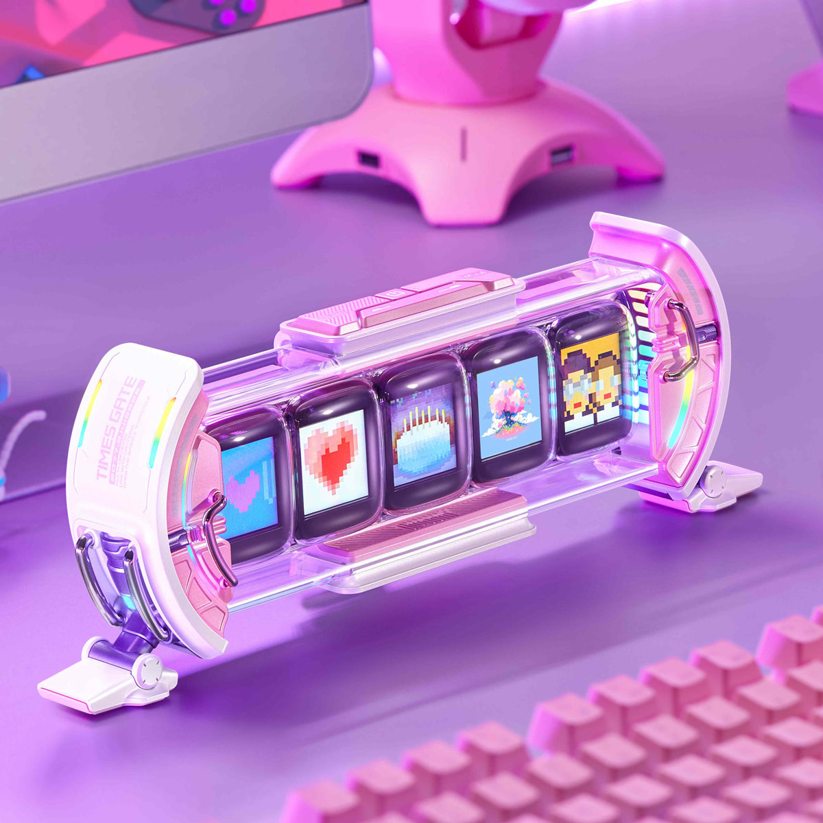 Divoom Times Gate Pixel Art Info Display with 5 Smart LCD Screens