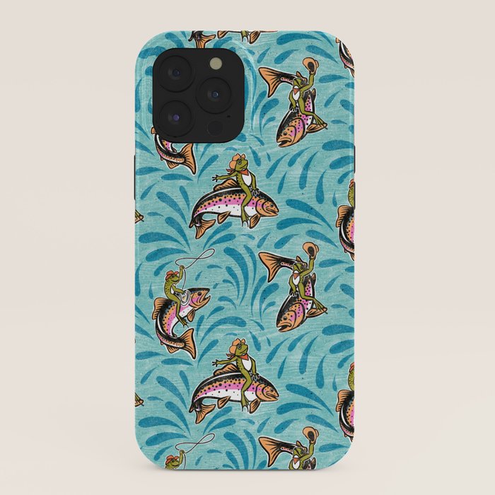 Rodeo Frogs - Aqua iPhone Case