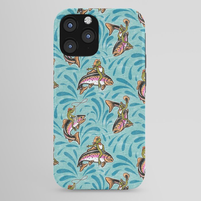 Rodeo Frogs - Aqua iPhone Case