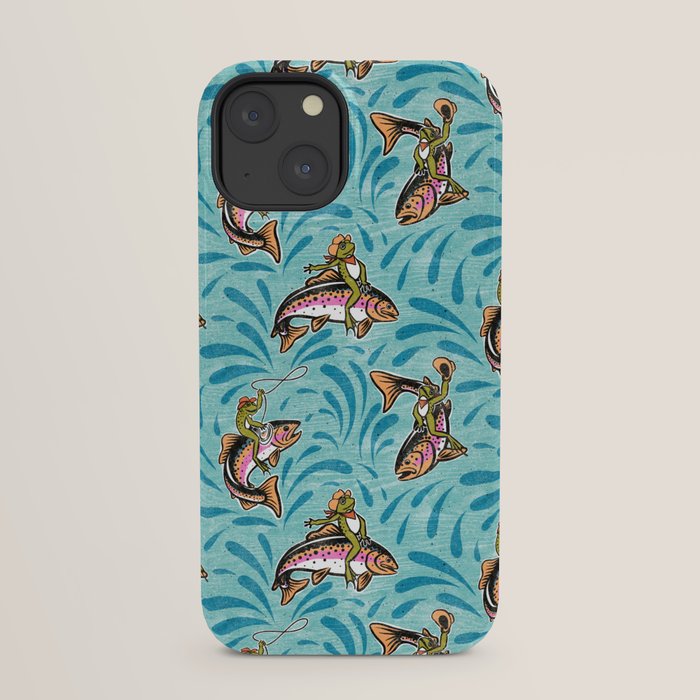 Rodeo Frogs - Aqua iPhone Case
