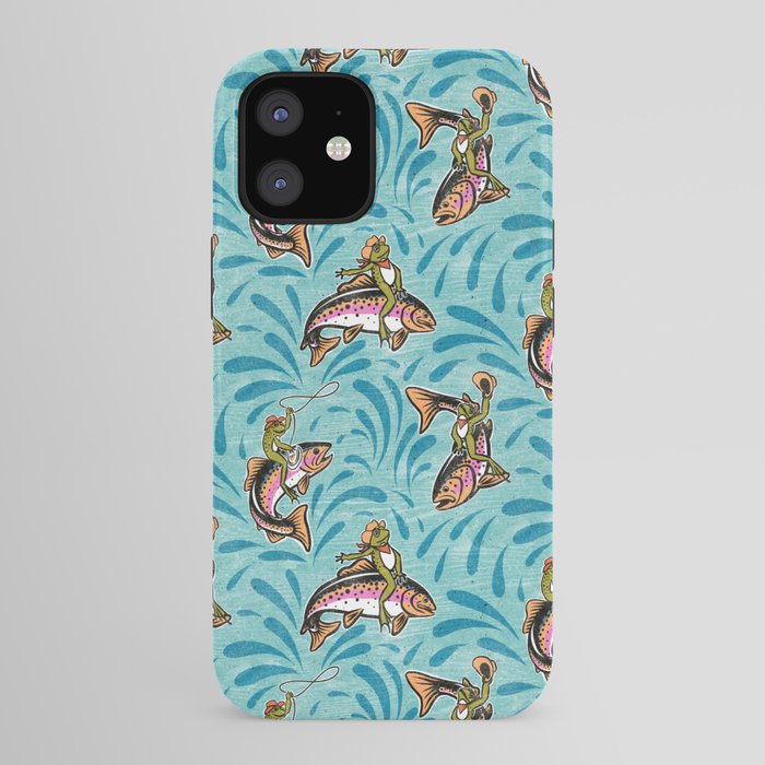 Rodeo Frogs - Aqua iPhone Case