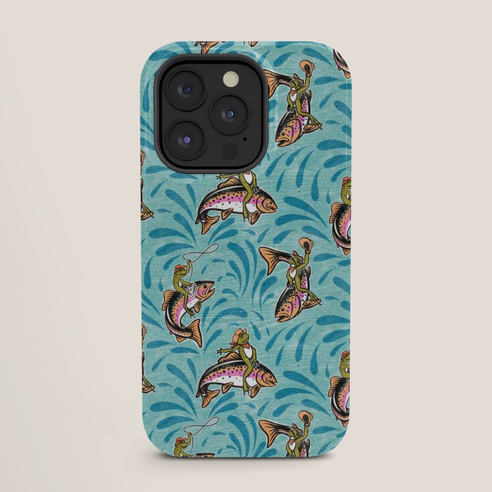 Rodeo Frogs - Aqua iPhone Case