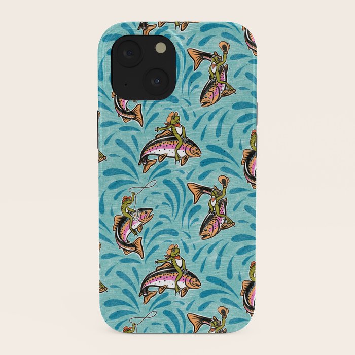 Rodeo Frogs - Aqua iPhone Case